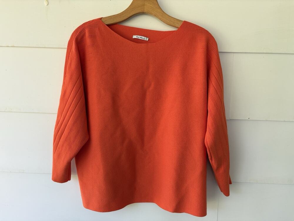 Vila Milano Women’s Sweater Orange Round Neck No Tag Size Large